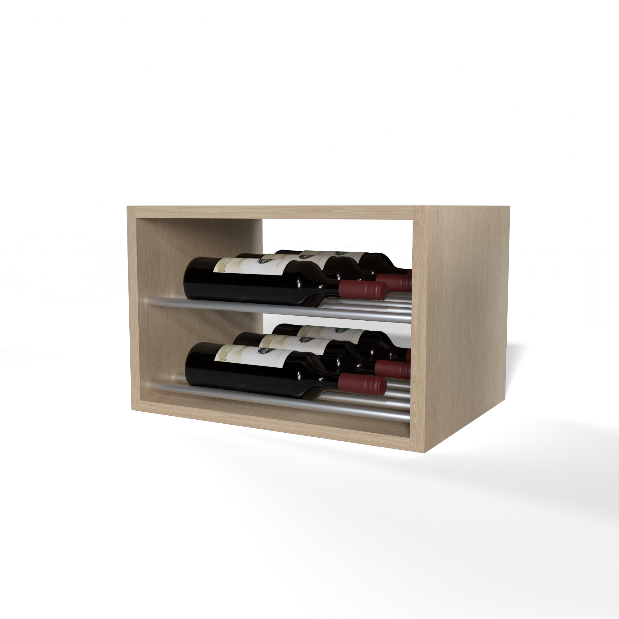 GrandCellar™ - 4 Column Horizontal Label-Forward Wine Display - 12