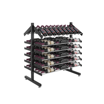 Evolution Double Sided Island Display Rack Presentation Row 3C in Matte Black/Chrome