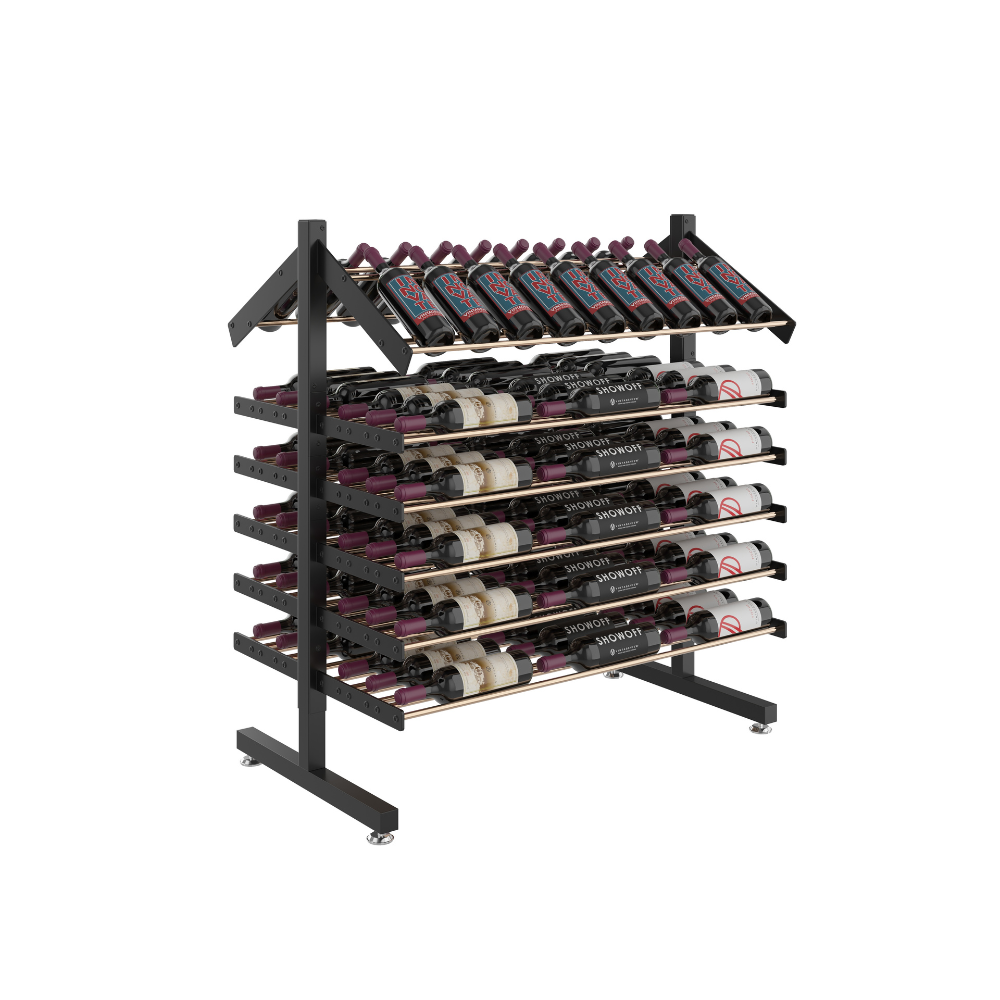Evolution Double Sided Island Display Rack Presentation Row 3C in Matte Black/Golden Bronze