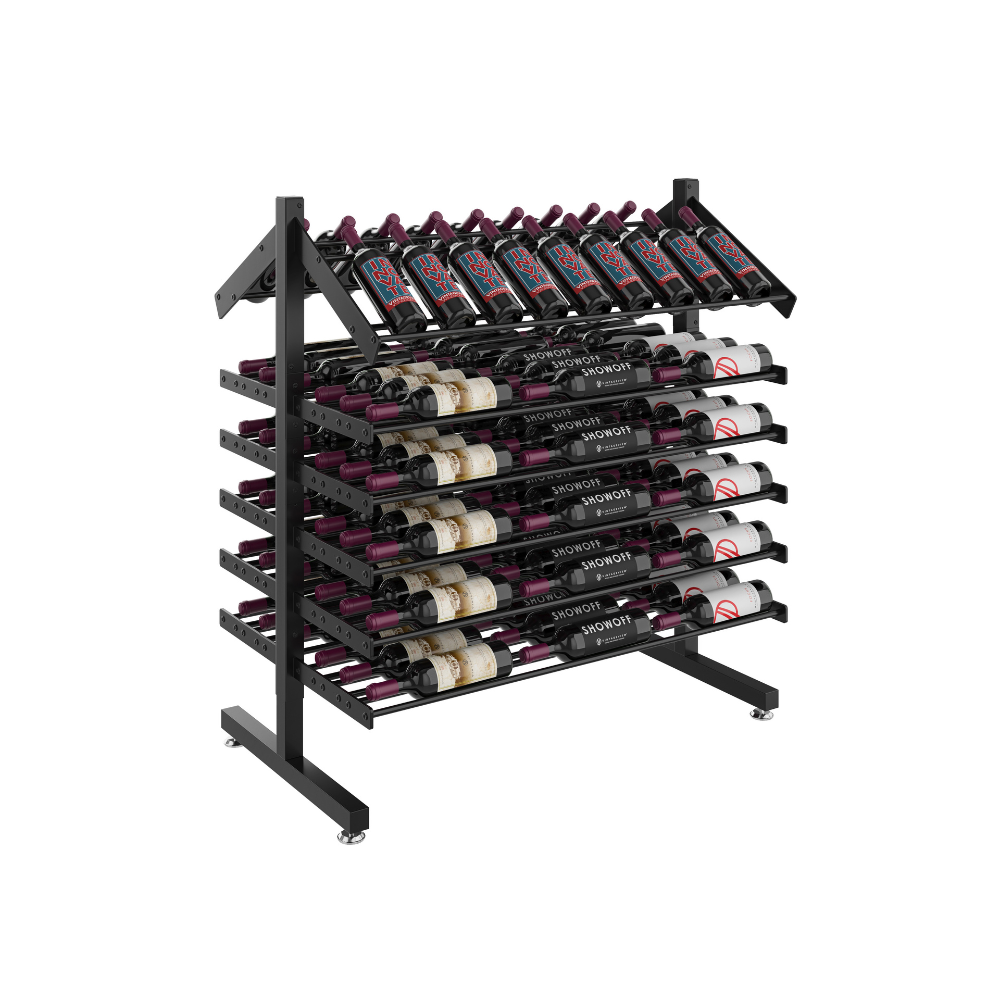 Evolution Double Sided Island Display Rack Presentation Row 3C in Matte Black/Matte Black