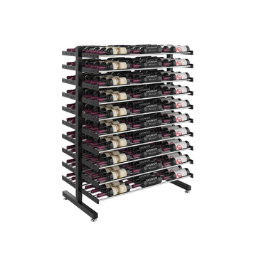 Evolution Double Sided Island Display Rack Max 3C in Matte Black/Chrome