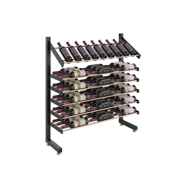 Evolution Single Sided Island Display Rack Presentation Row 3C in Matte Black/Golden Bronze