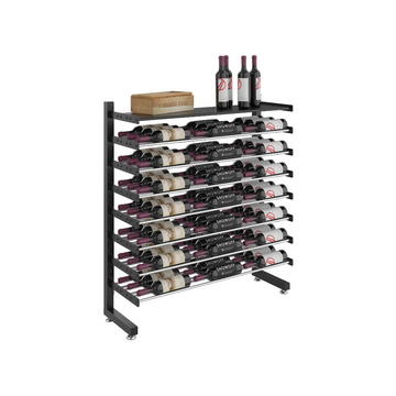 Evolution Single Sided Island Display Rack Shelf 3C in Matte Black/Chrome