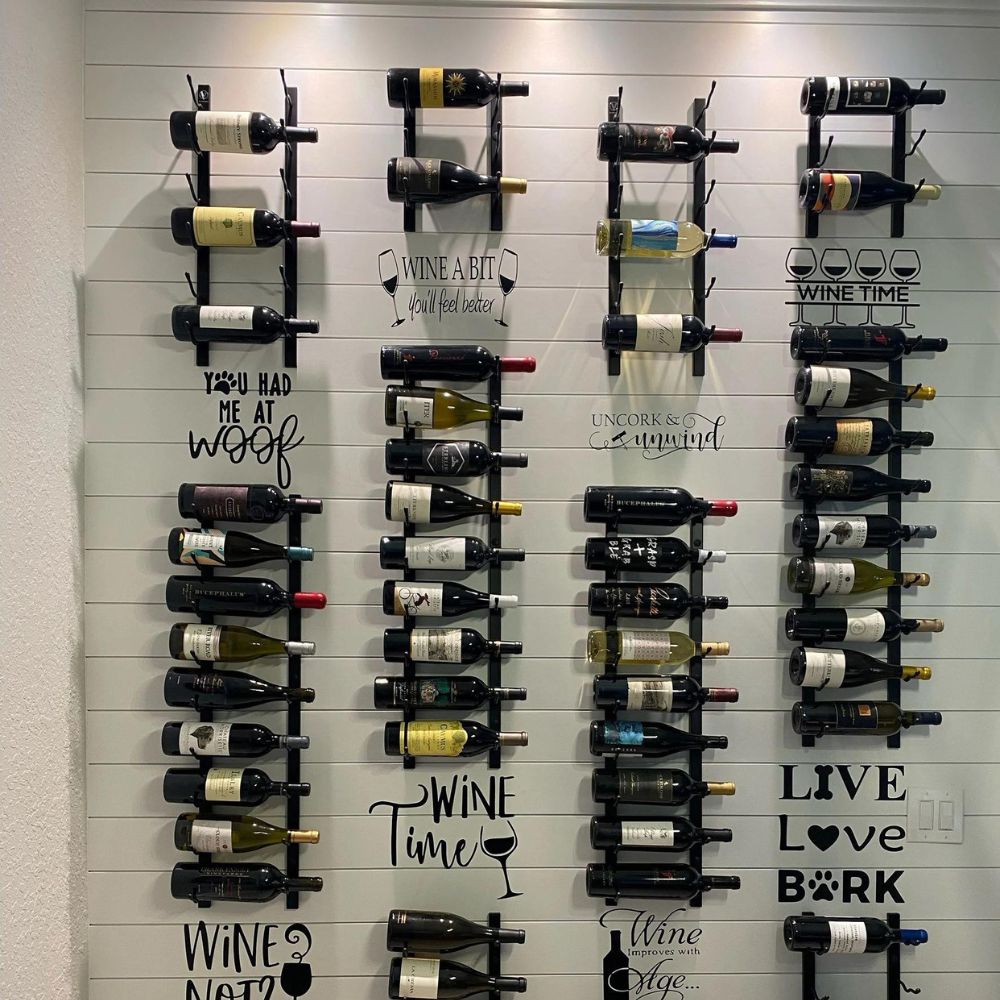 W Series Wine Rack 2 (wall mounted metal wine bottle storage)