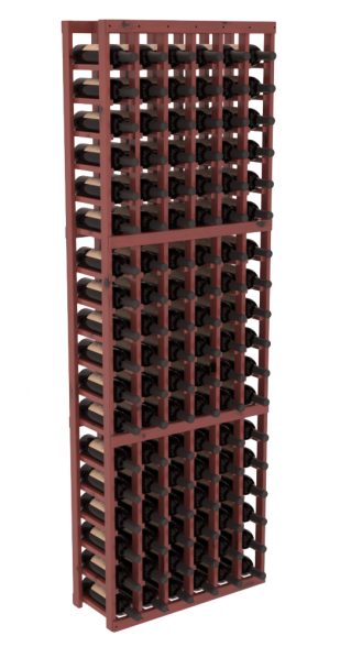 InstaCellar - 6 Column Standard Rack in Alder Cherry stained with Clear Coat