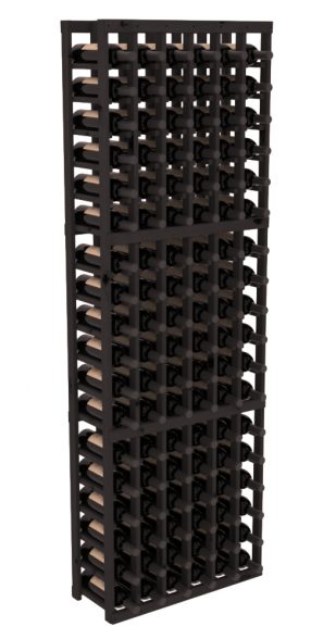 InstaCellar - 6 Column Standard Rack in Alder Black stained without Clear Coat