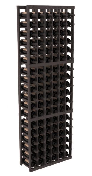 InstaCellar - 6 Column Standard Rack in Alder Black stained with Clear Coat