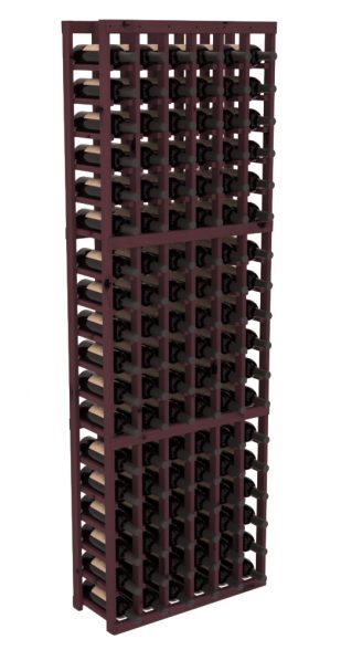 InstaCellar - 6 Column Standard Rack in Alder Burgundy stained without Clear Coat