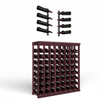 Wine Room Essentials Bundle - 64 Bottle Tabletop x Helix Wine Rack in Matte Black Metal