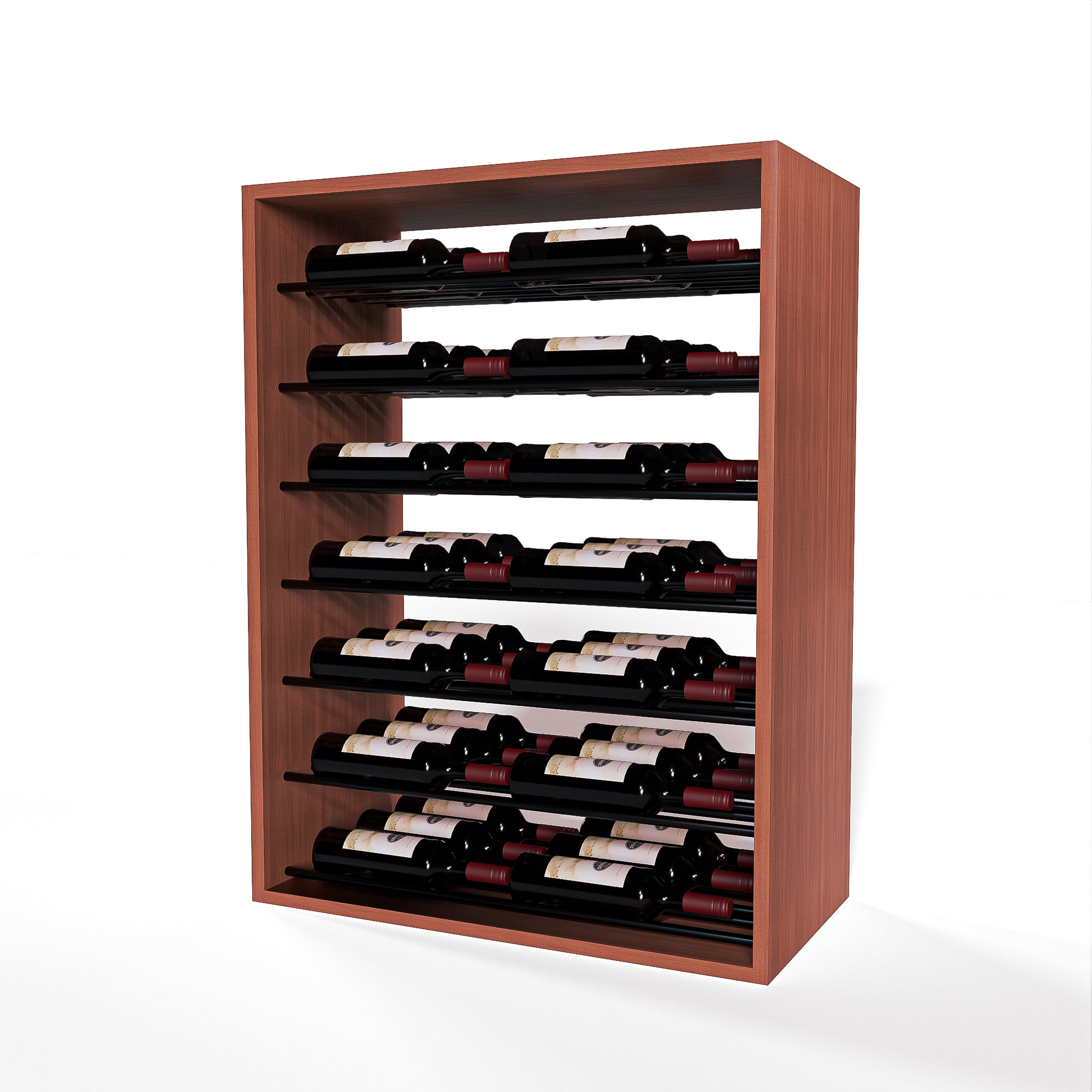 GrandCellar™ - 6 Column Full-Depth Label-Forward Horizontal Wine Display  - 36