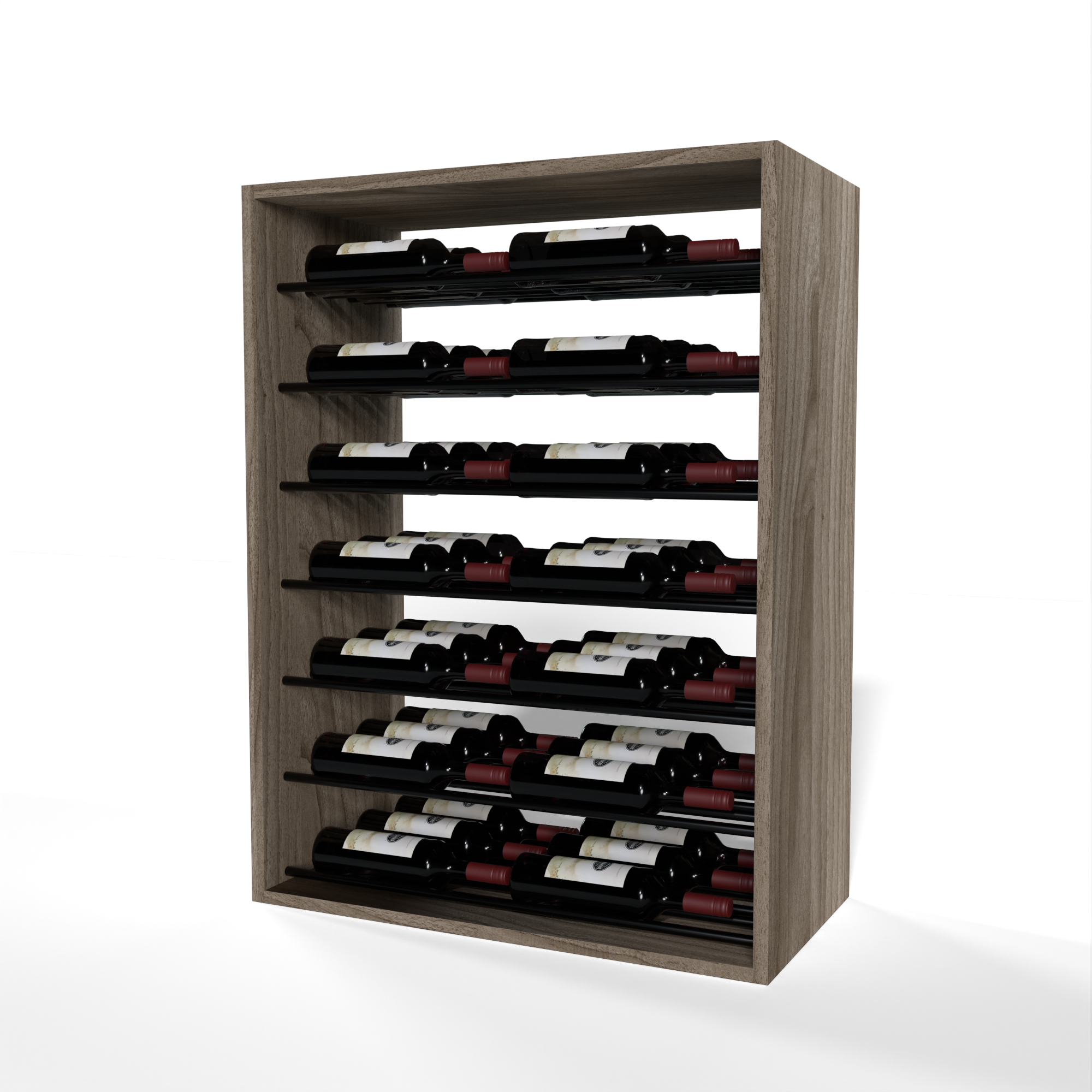 GrandCellar™ - 6 Column Full-Depth Label-Forward Horizontal Wine Display  - 36