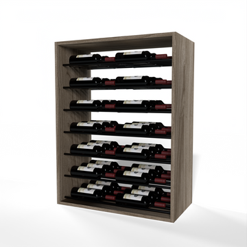 GrandCellar™ - 6 Column Full-Depth Label-Forward Horizontal Wine Display  - 36