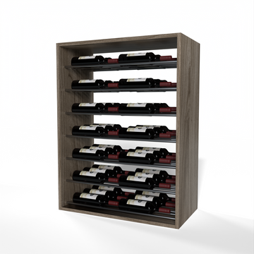 GrandCellar™ - 6 Column Full-Depth Label-Forward Horizontal Wine Display  - 36