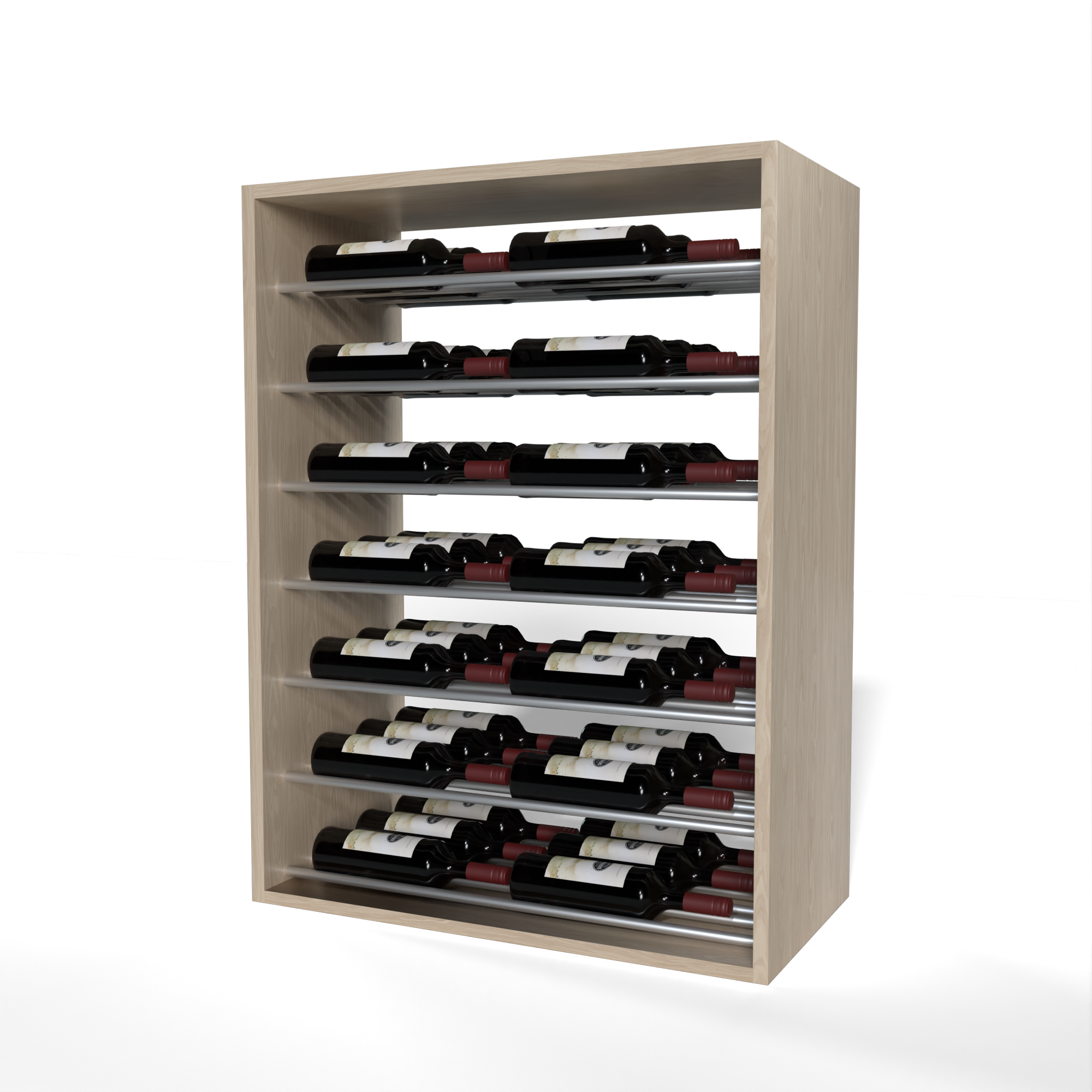 GrandCellar™ - 6 Column Full-Depth Label-Forward Horizontal Wine Display  - 36