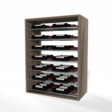 GrandCellar™ - 6 Column Full-Depth Label-Forward Horizontal Wine Display  - 36