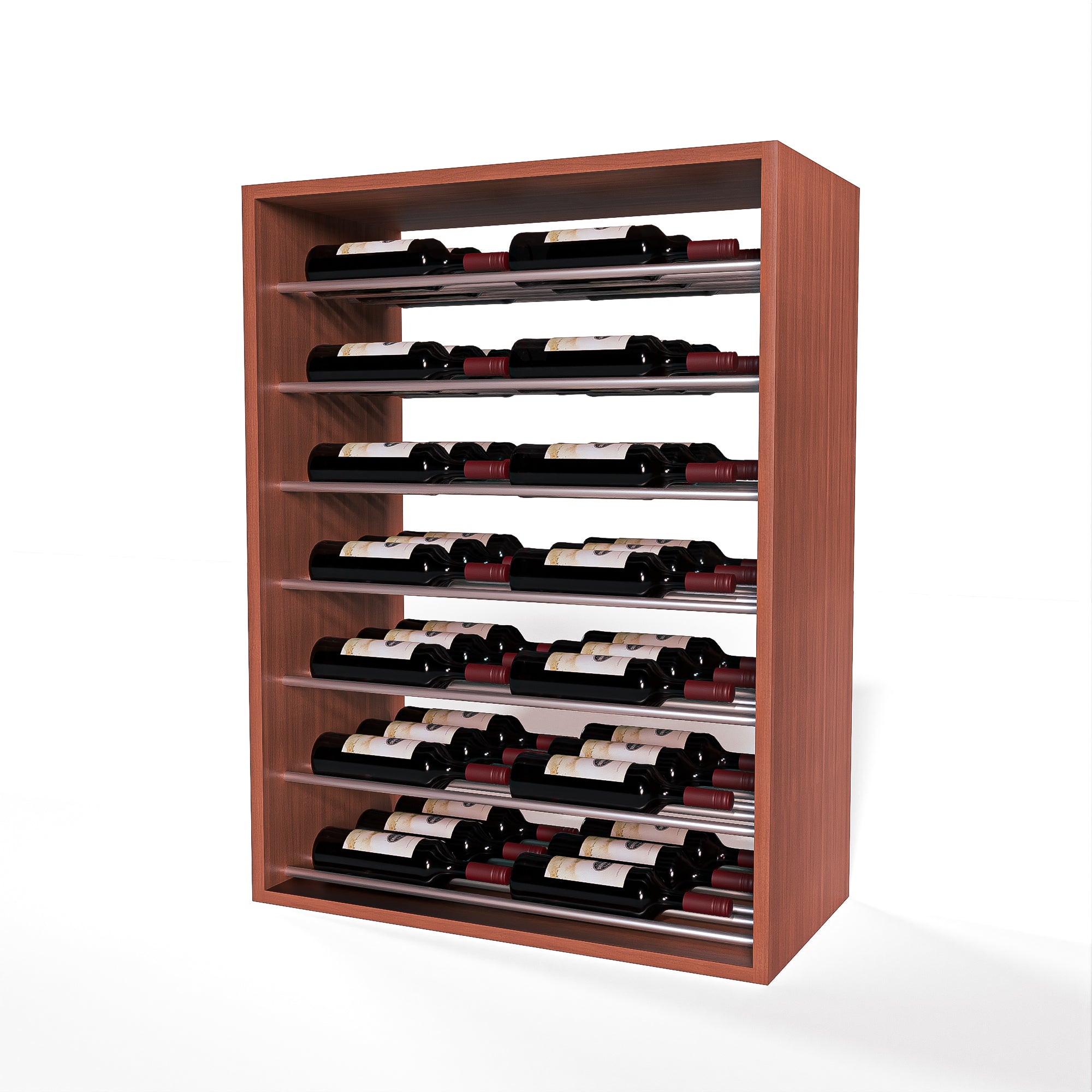GrandCellar™ - 6 Column Full-Depth Label-Forward Horizontal Wine Display  - 36
