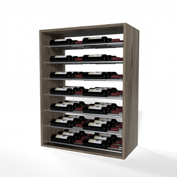 GrandCellar™ - 6 Column Full-Depth Label-Forward Horizontal Wine Display  - 36