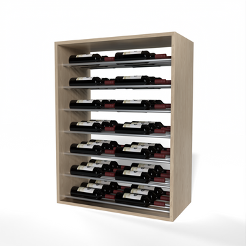 GrandCellar™ - 6 Column Full-Depth Label-Forward Horizontal Wine Display  - 36