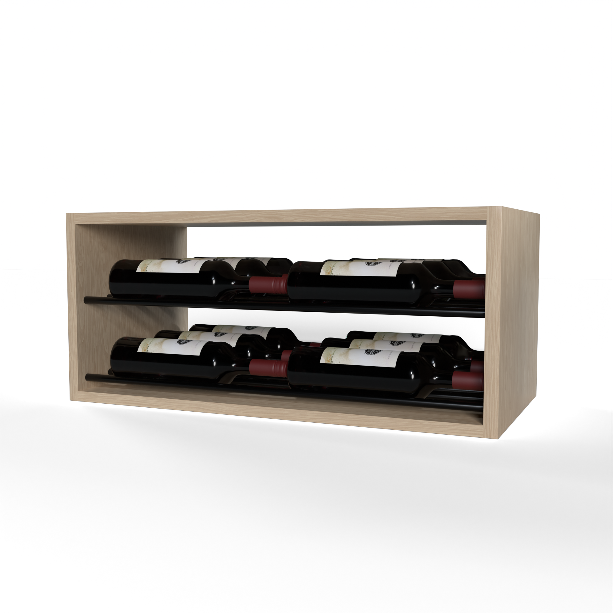 GrandCellar™ - 6 Column Horizontal Label-Forward Wine Display - 12