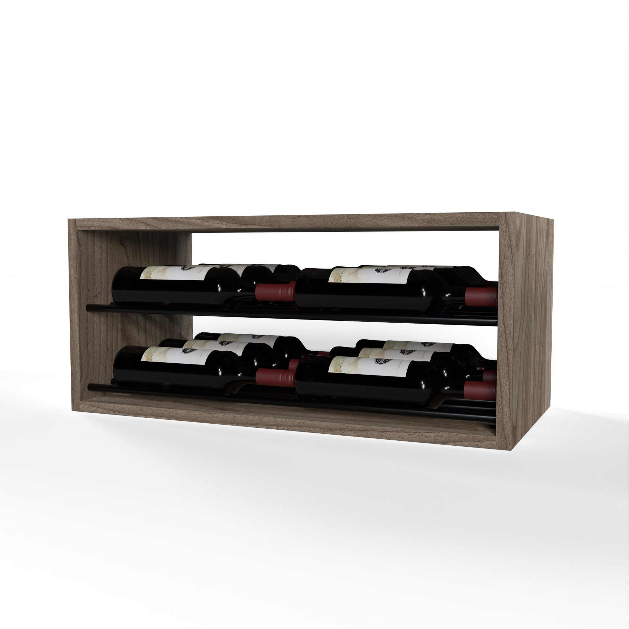 GrandCellar™ - 6 Column Horizontal Label-Forward Wine Display - 12