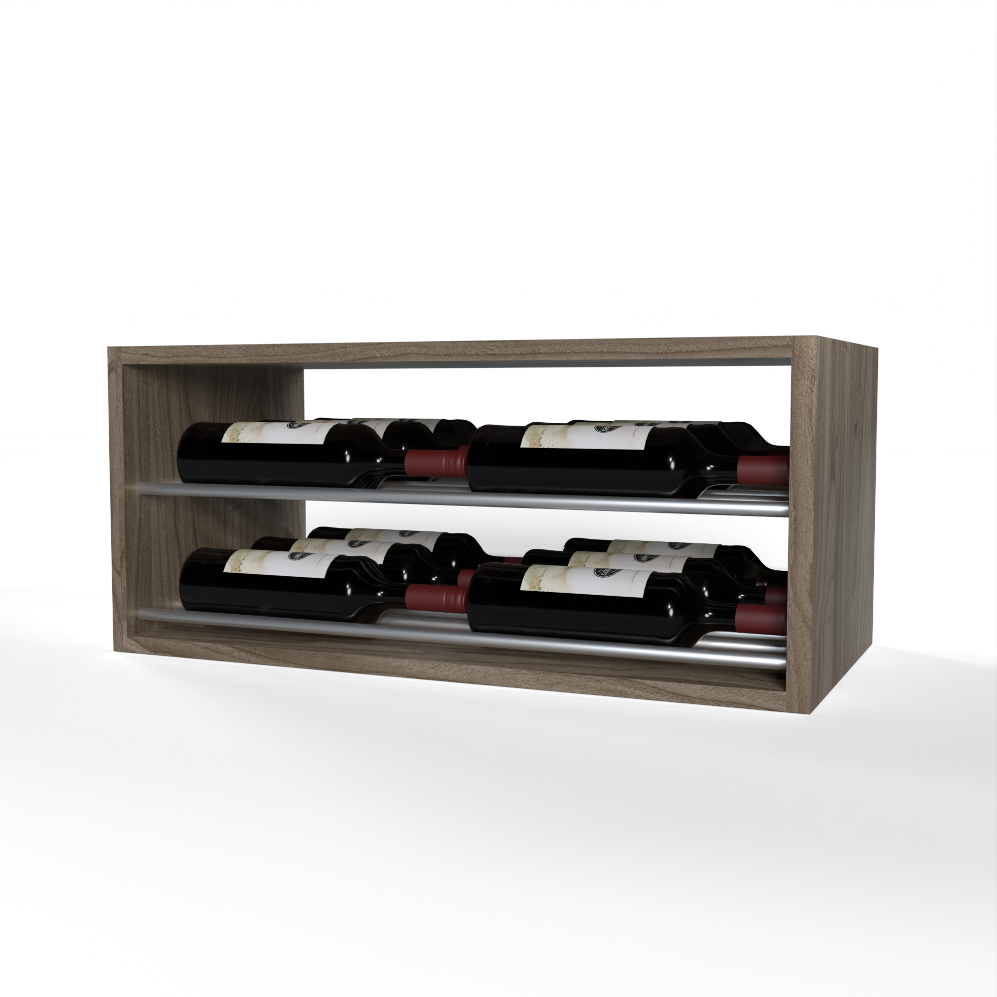 GrandCellar™ - 6 Column Horizontal Label-Forward Wine Display - 12