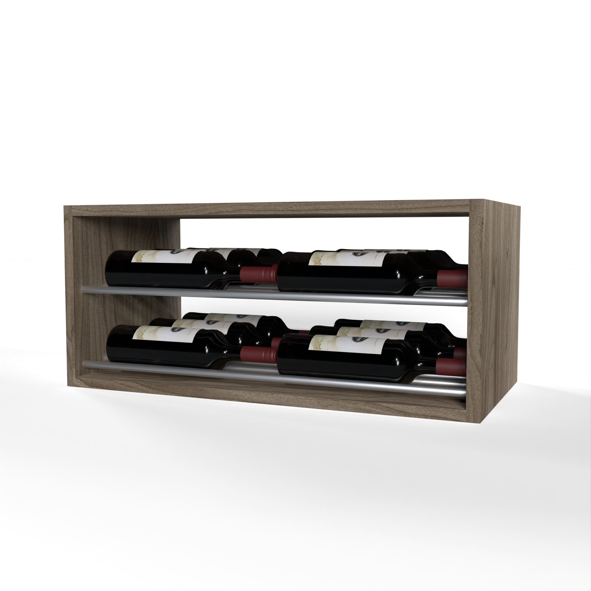 GrandCellar™ - 6 Column Horizontal Label-Forward Wine Display - 12