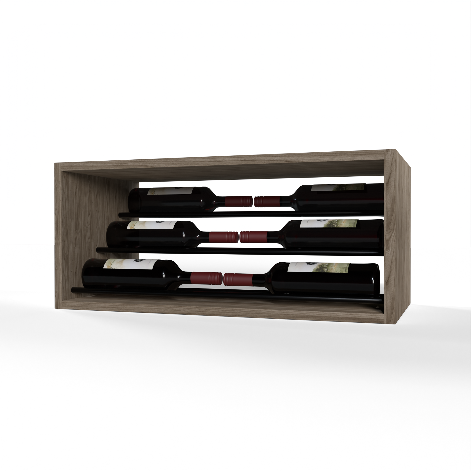 GrandCellar™ - 6 Column Waterfall Label-Forward Wine Display - 12