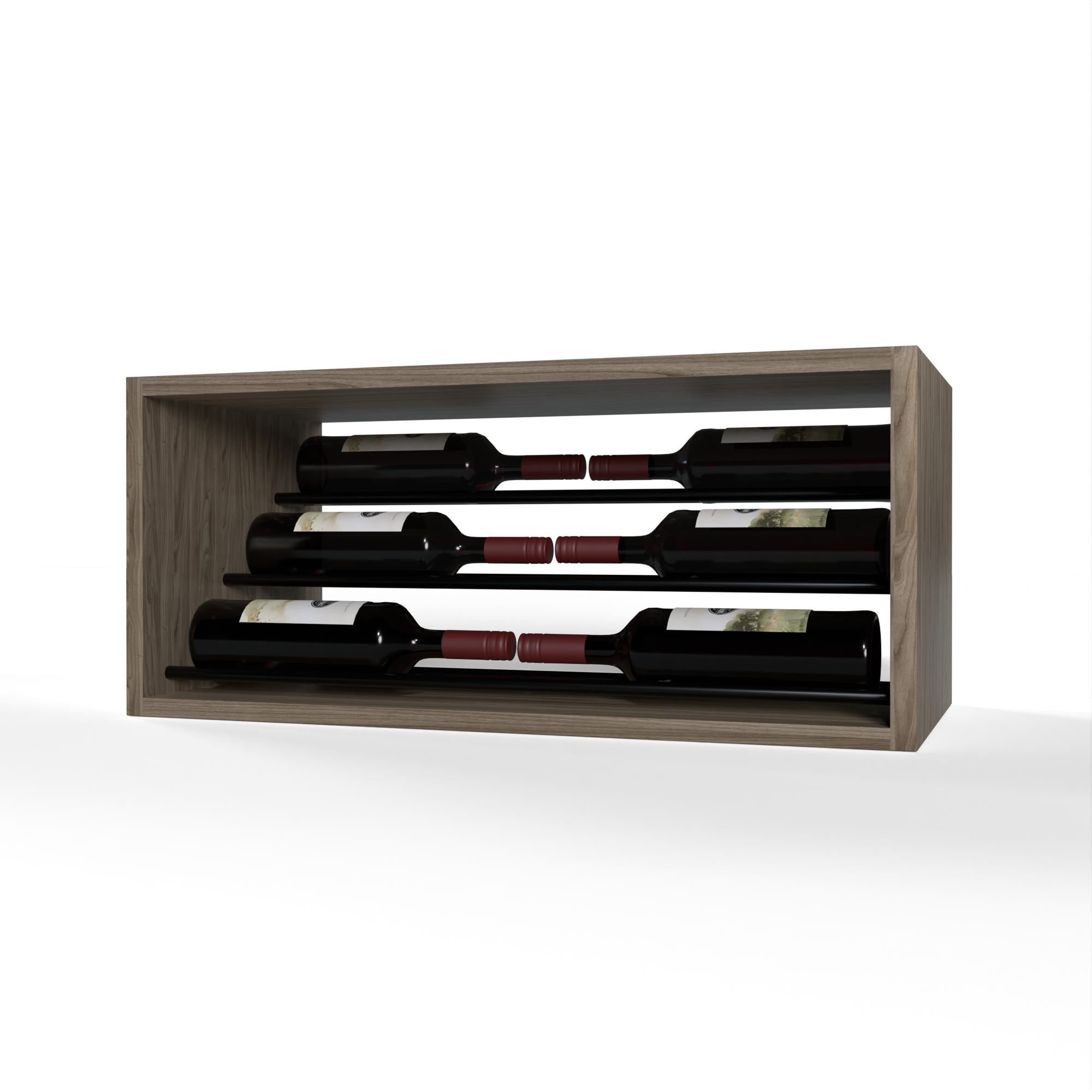 GrandCellar™ - 6 Column Waterfall Label-Forward Wine Display - 12