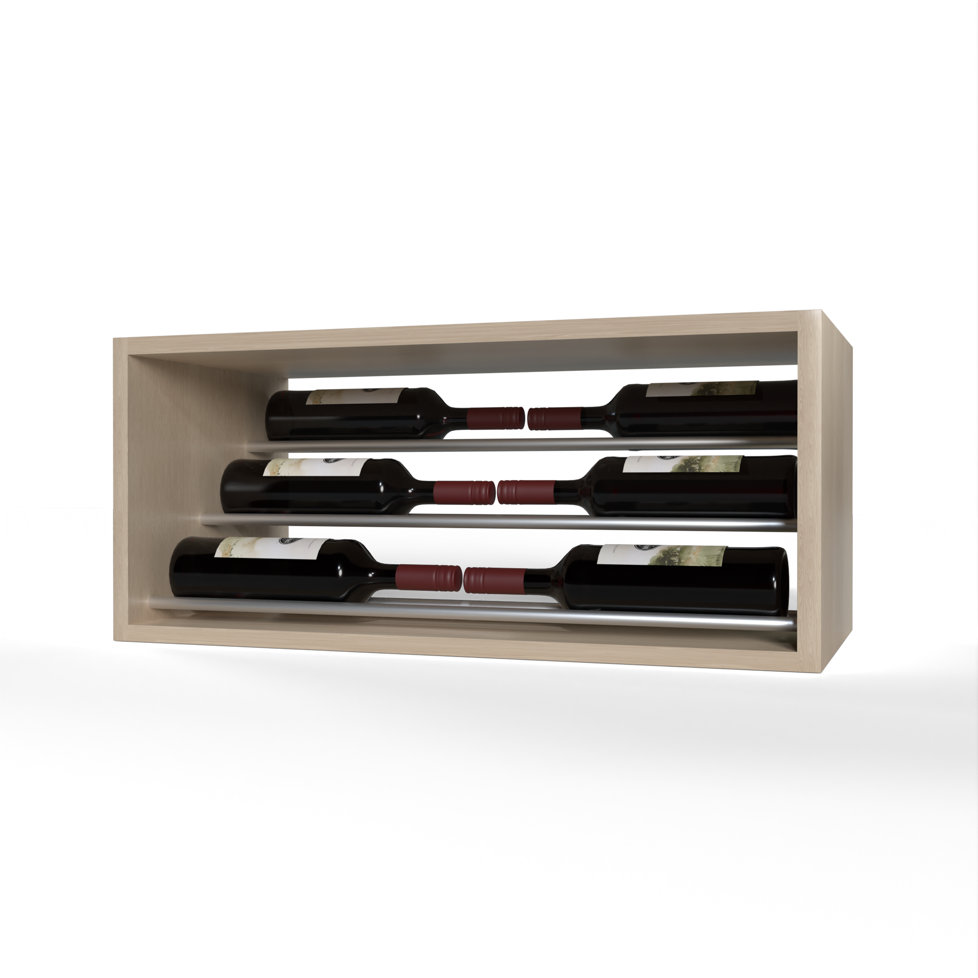 GrandCellar™ - 6 Column Waterfall Label-Forward Wine Display - 12