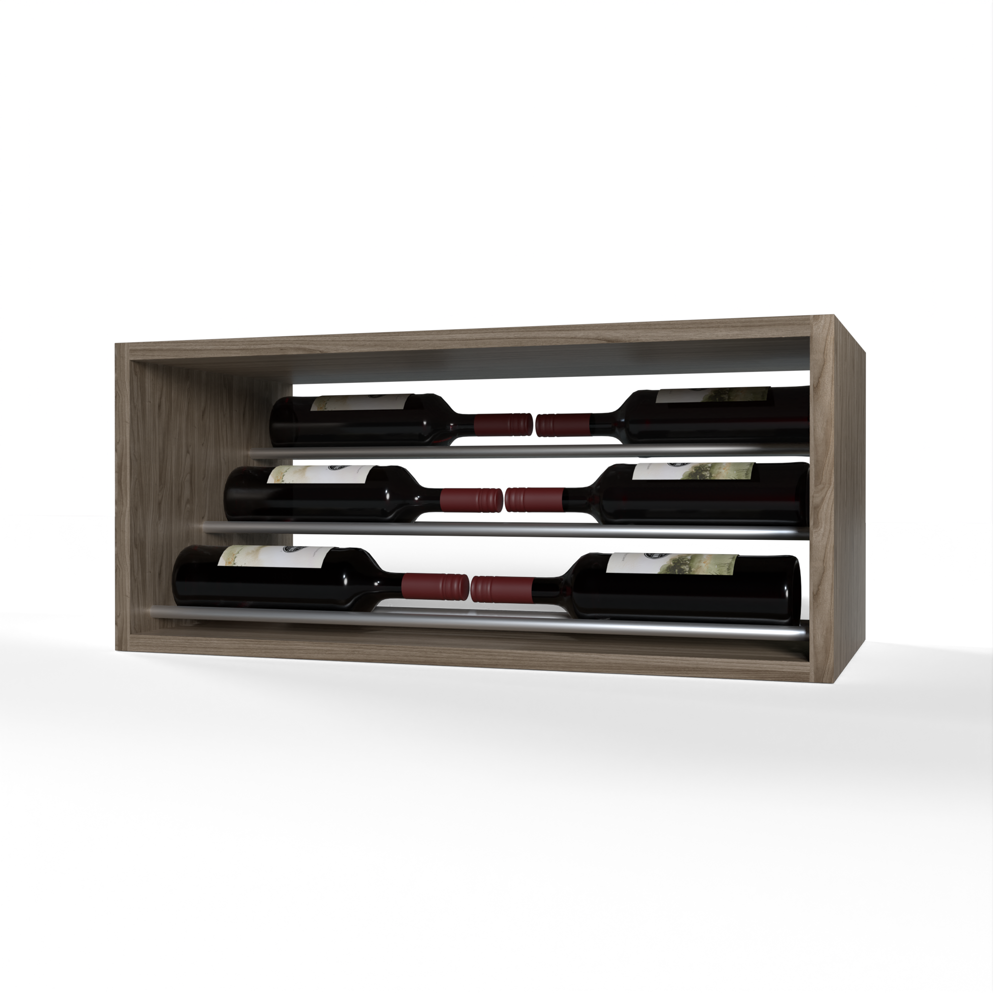 GrandCellar™ - 6 Column Waterfall Label-Forward Wine Display - 12