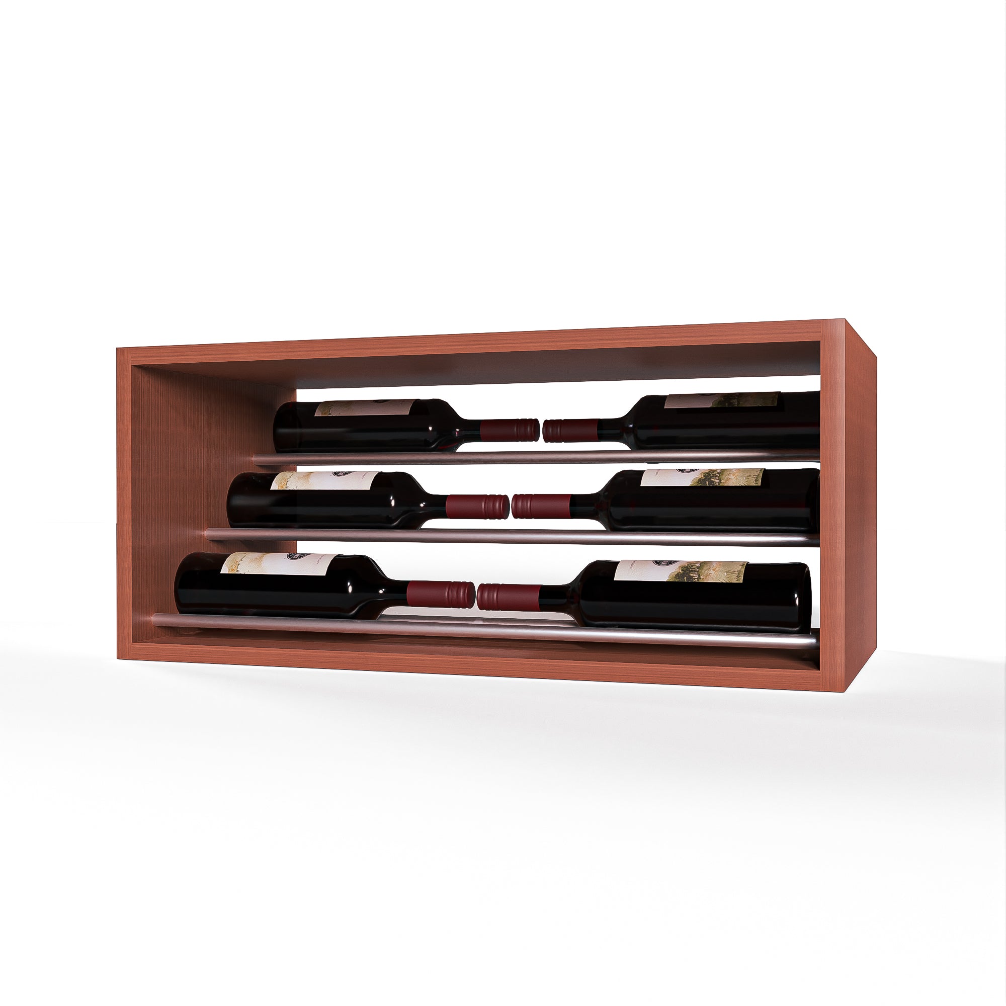GrandCellar™ - 6 Column Waterfall Label-Forward Wine Display - 12