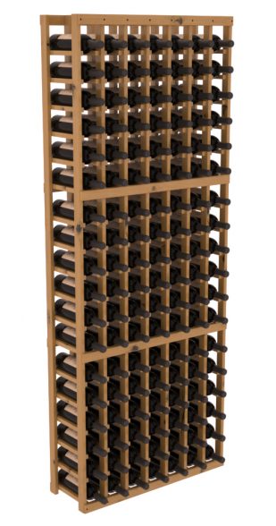 InstaCellar - 7 Column Standard Rack in Alder Oak stained with Clear Coat