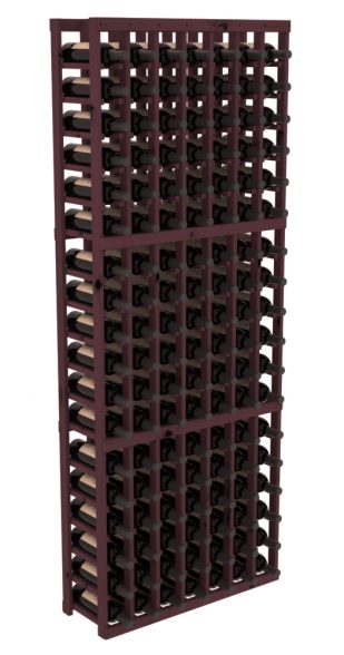InstaCellar - 7 Column Standard Rack in Alder Burgundy stained without Clear Coat