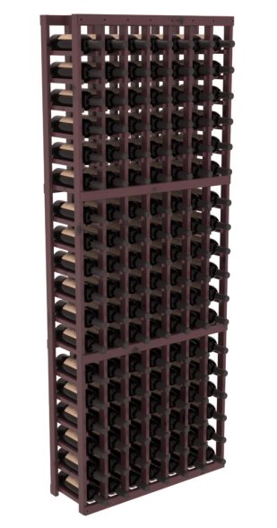 InstaCellar - 7 Column Standard Rack in Alder Burgundy stained with Clear Coat