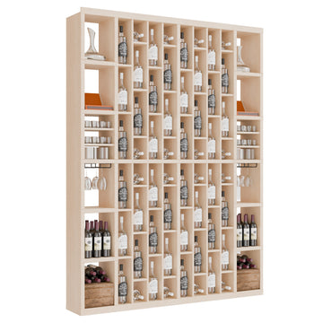Bar & Beverage The Parlor Display in White Oak Unstained without WineSafe™ Satin Sealant