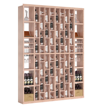 Bar & Beverage The Parlor Display in Grand Mahogany Unstained with WineSafe™ Satin Sealant