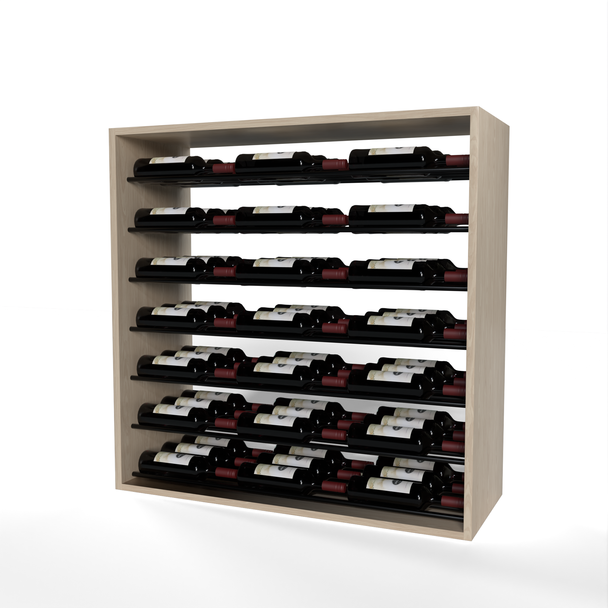 GrandCellar™ - 8 Column Full-Depth Label-Forward Horizontal Wine Display  - 36