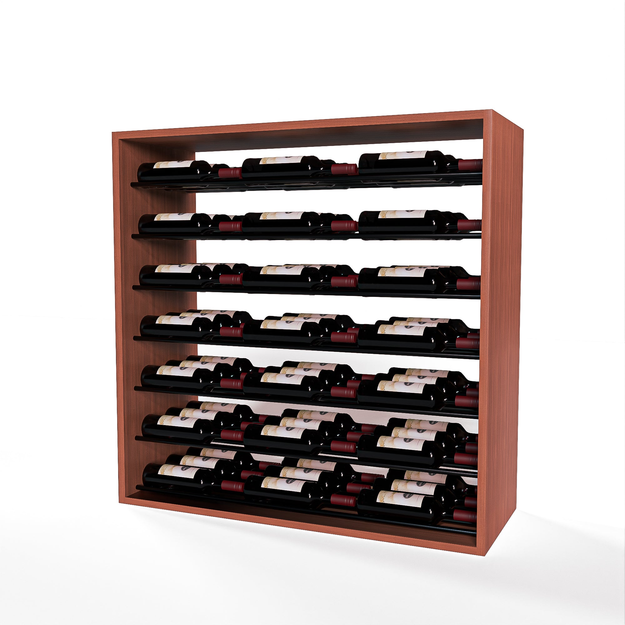 GrandCellar™ - 8 Column Full-Depth Label-Forward Horizontal Wine Display  - 36