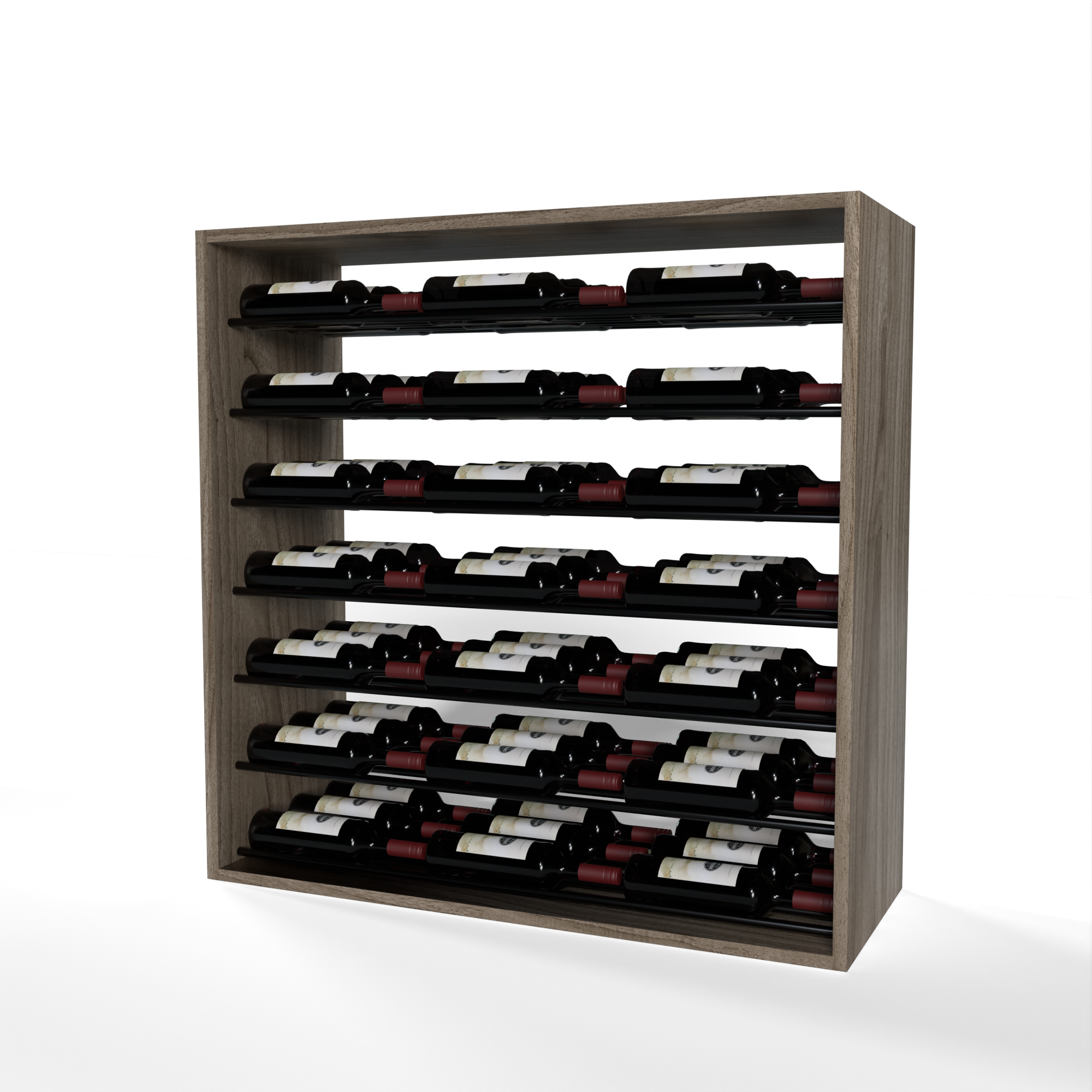 GrandCellar™ - 8 Column Full-Depth Label-Forward Horizontal Wine Display  - 36