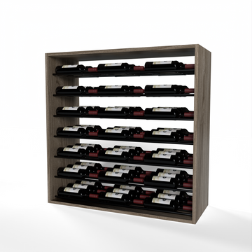 GrandCellar™ - 8 Column Full-Depth Label-Forward Horizontal Wine Display  - 36