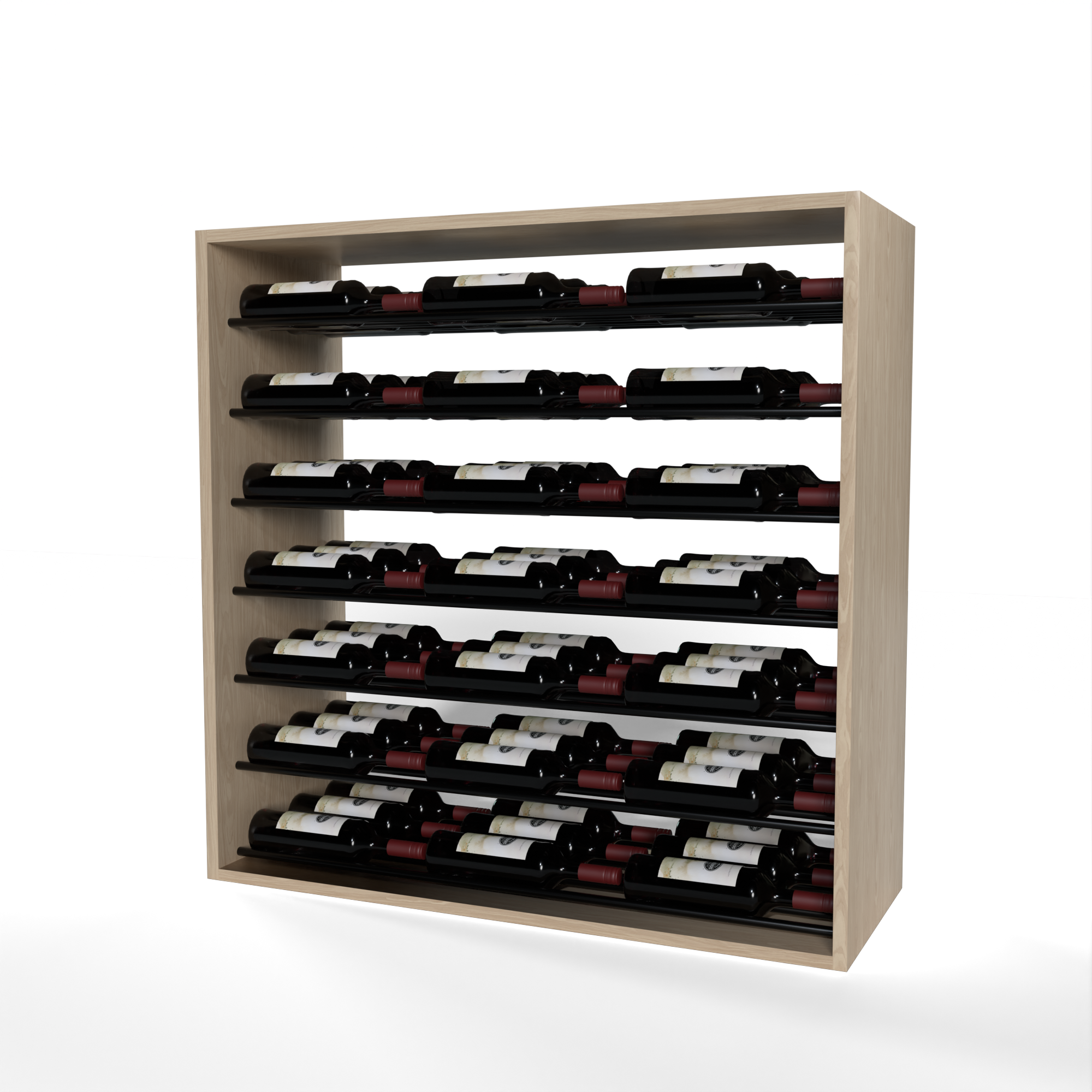 GrandCellar™ - 8 Column Full-Depth Label-Forward Horizontal Wine Display  - 36