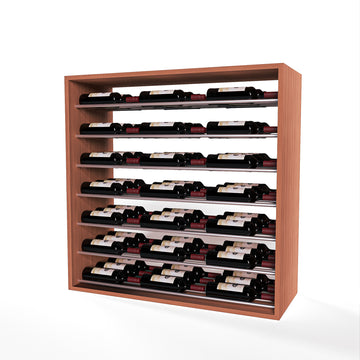 GrandCellar™ - 8 Column Full-Depth Label-Forward Horizontal Wine Display  - 36