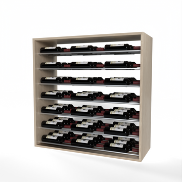 GrandCellar™ - 8 Column Full-Depth Label-Forward Horizontal Wine Display  - 36