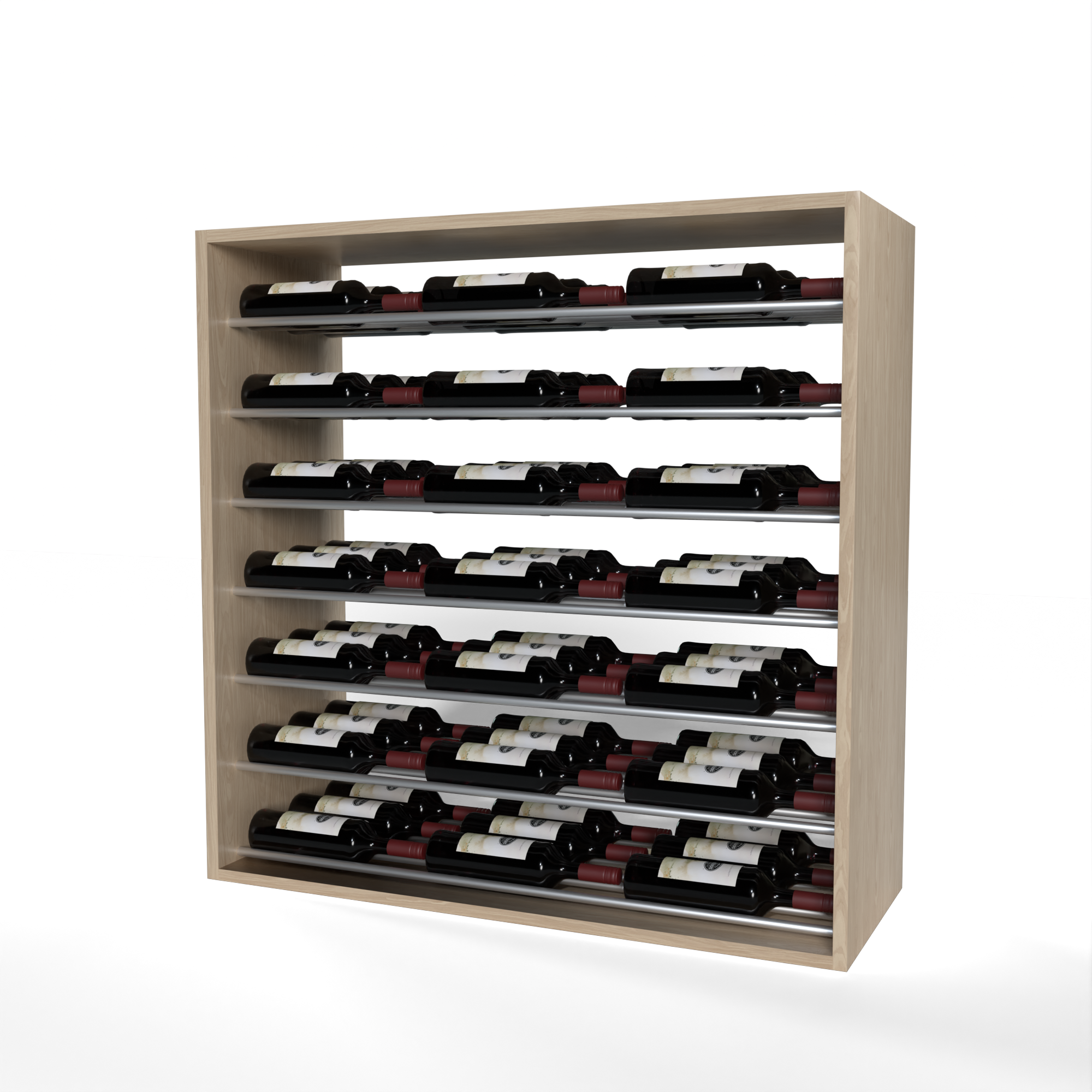 GrandCellar™ - 8 Column Full-Depth Label-Forward Horizontal Wine Display  - 36