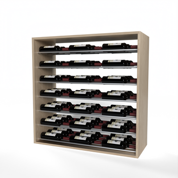 GrandCellar™ - 8 Column Full-Depth Label-Forward Horizontal Wine Display  - 36