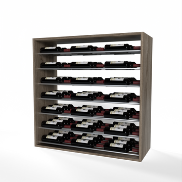 GrandCellar™ - 8 Column Full-Depth Label-Forward Horizontal Wine Display  - 36