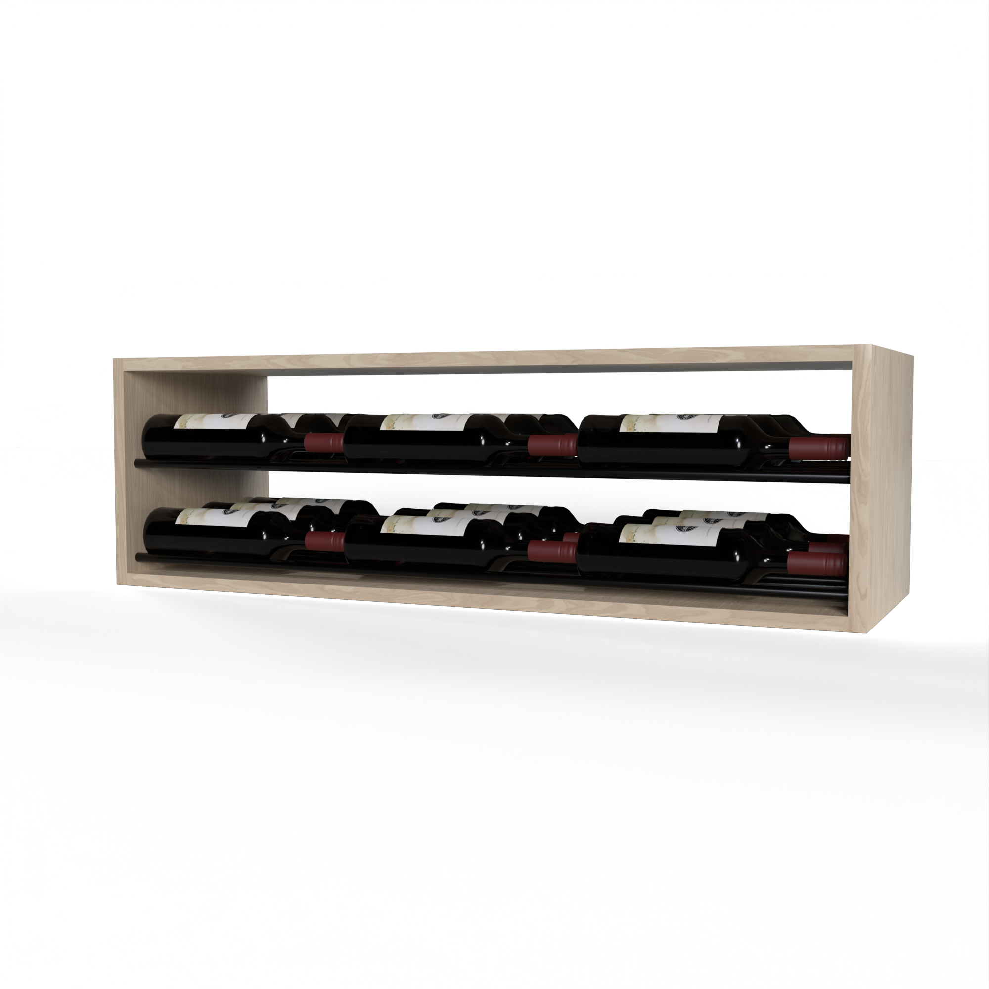 GrandCellar™ - 8 Column Horizontal Label-Forward Wine Display - 12