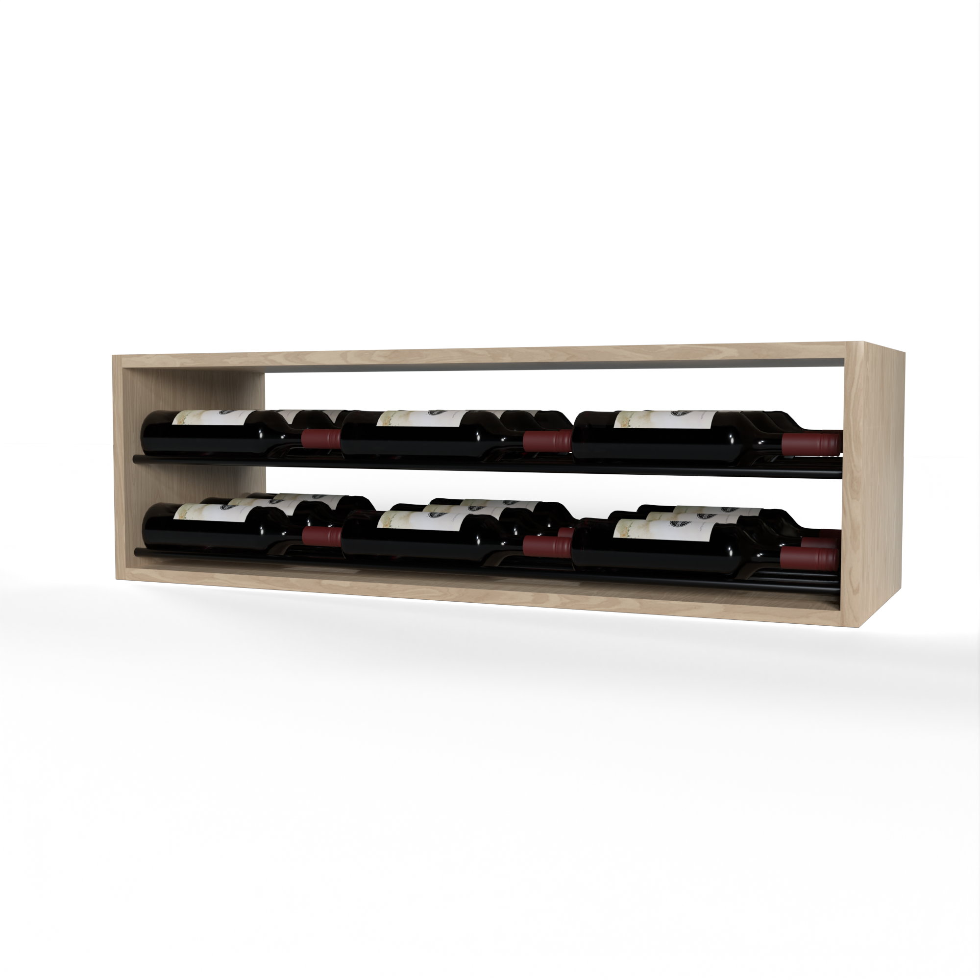 GrandCellar™ - 8 Column Horizontal Label-Forward Wine Display - 12