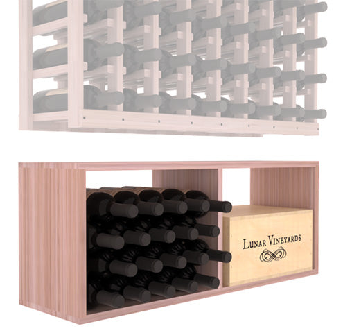 InstaCellar - 8 Column Bin Extender in Grand Mahogany Unstained with WineSafe™ Satin Sealant