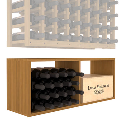 InstaCellar - 8 Column Bin Extender in Grand Mahogany Oak stained without WineSafe™ Satin Sealant